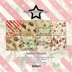 Paper Favourites - Blok 12" -  Santas Present - Traditionel jul