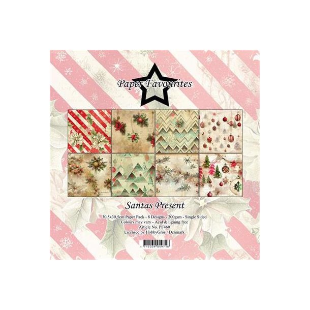 Paper Favourites - Blok 12" -  Santas Present - Traditionel jul