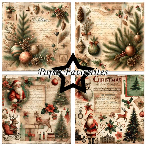Paper Favourites - Blok 6'' - Gammeldags Jul