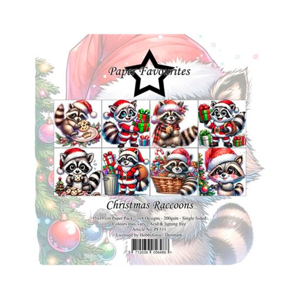 Paper Favourites - Blok 6" - Christmas Raccoons