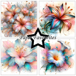 Paper Favourites - Blok 6'' - Abstract flowers / Abstrakte blomster