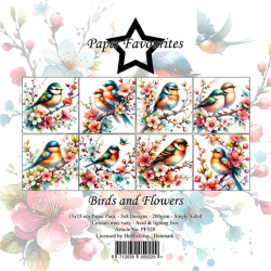 Paper Favourites - Blok 6'' - Birds and Flowers / Fugle og blomster