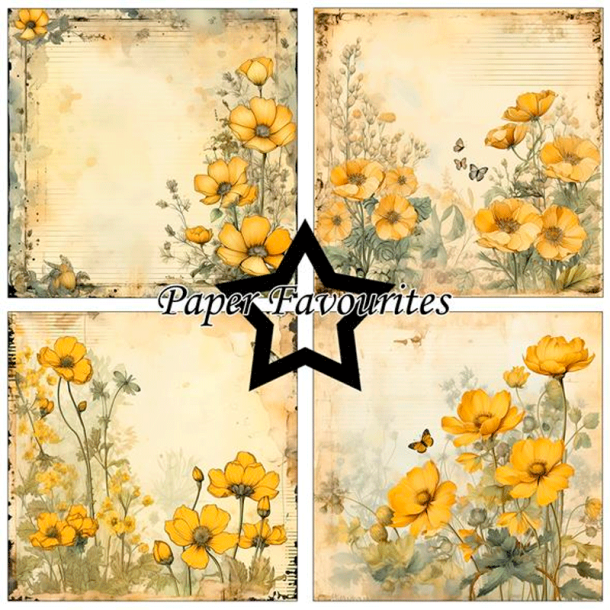 Paper Favourites - Blok 6'' - Buttercup / Smrblomster