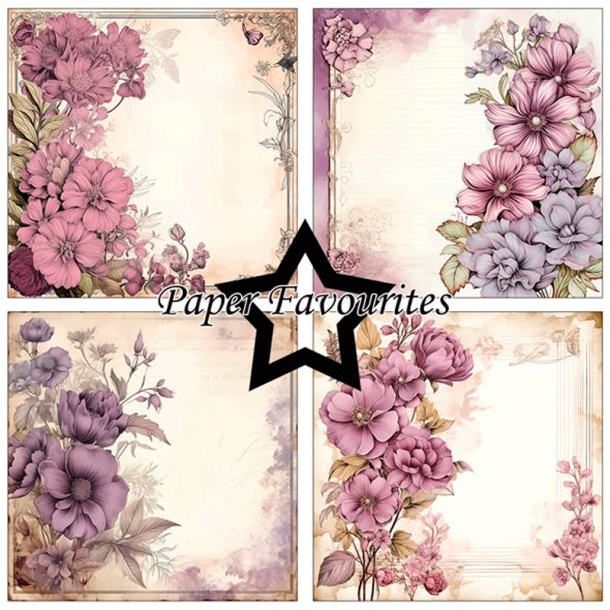 Paper Favourites - Blok 6'' - Vintage Mauve / Gammeldags mauve