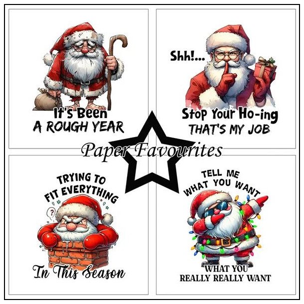 Paper Favourites - Blok 6'' - Sarcastic Santa / Sarkastisk julemand