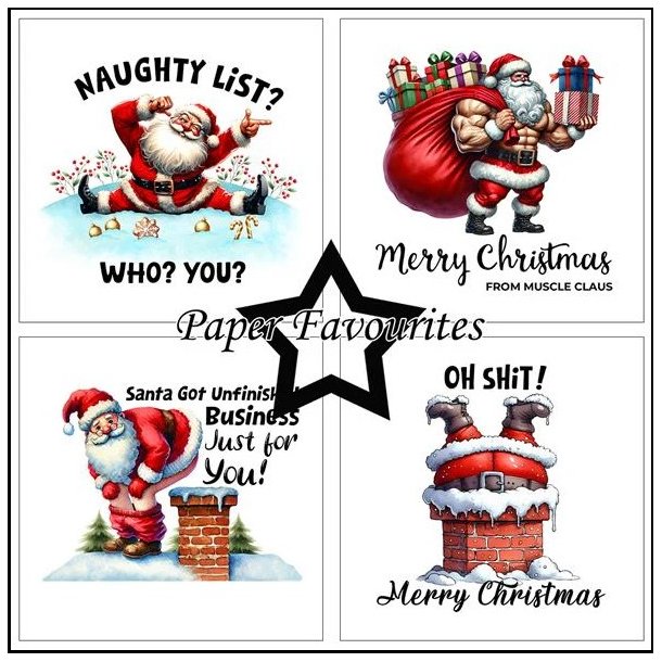Paper Favourites - Blok 6'' - Sarcastic Santa / Sarkastisk julemand