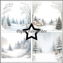 Paper Favourites - Blok 6'' - Snow Forest / Snedkket skov