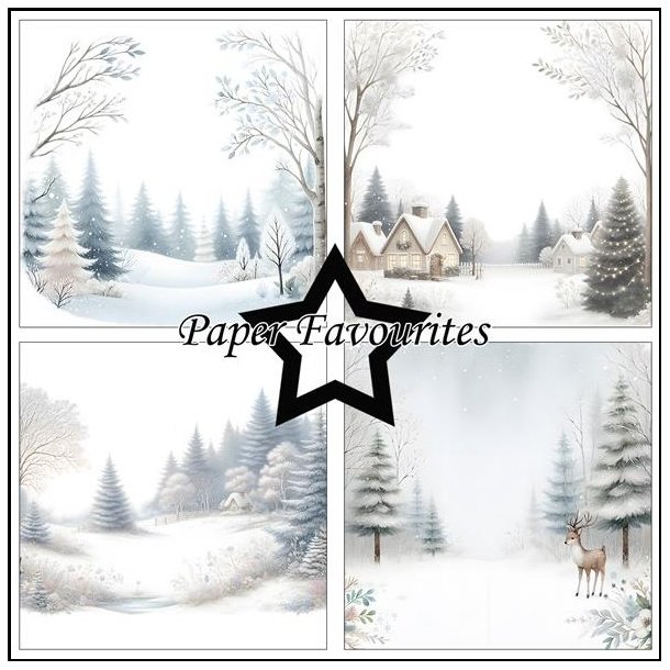 Paper Favourites - Blok 6'' - Snow Forest / Snedkket skov