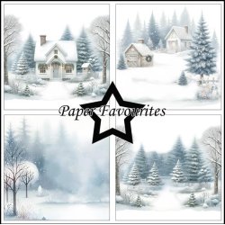 Paper Favourites - Blok 6'' - Snow Forest / Snedkket skov