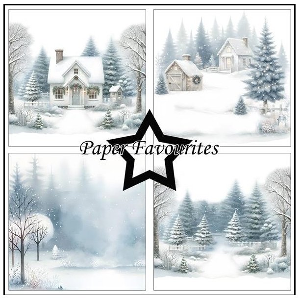 Paper Favourites - Blok 6'' - Snow Forest / Snedkket skov