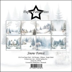 Paper Favourites - Blok 6'' - Snow Forest / Snedkket skov