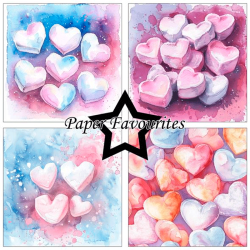 Paper Favourites - Blok 12'' - Skumfidushjerter