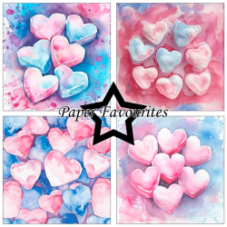 Paper Favourites - Blok 12'' - Skumfidushjerter