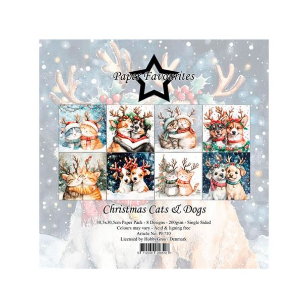 Paper Favourites - Blok 12" - Christmas Cats  Dogs