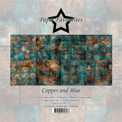 Paper Favourites - Blok 12'' - Copper and Blue / Kobber og bl
