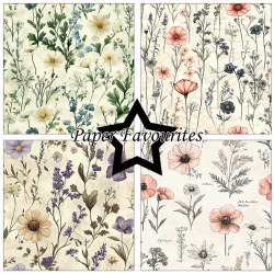 Paper Favourites - Blok 12'' - Wild Flower / Vilde blomster
