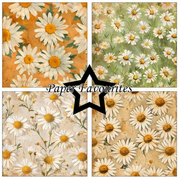 Paper Favourites - Blok 12'' - Vintage Daisies