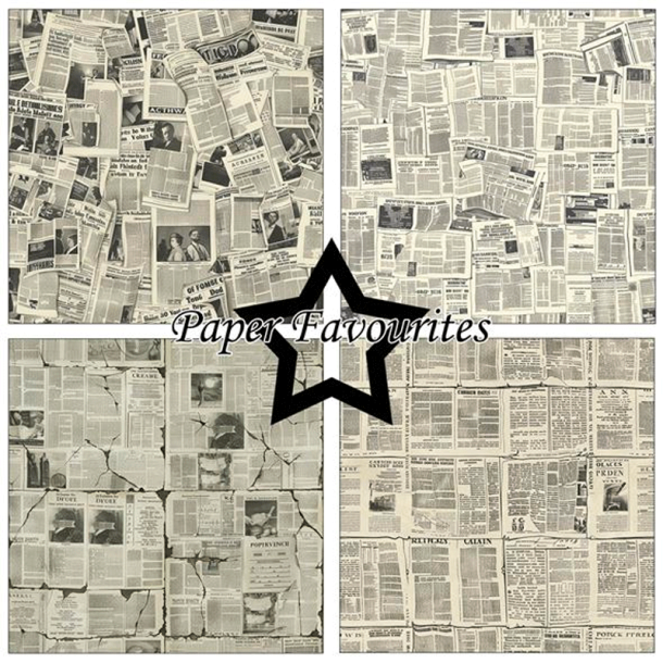 Paper Favourites - Blok 12'' - Vintage Newspaper