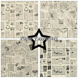 Paper Favourites - Blok 12'' - Vintage Newspaper