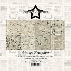 Paper Favourites - Blok 12'' - Vintage Newspaper