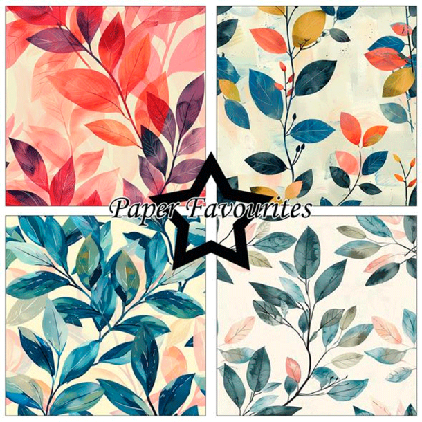 Paper Favourites - Blok 12'' - Brush Leaves / Buskblade