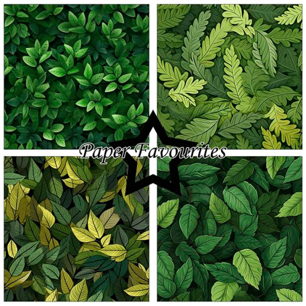 Paper Favourites - Blok 12'' - Forest Leaves / Blade i skoven