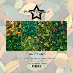 Paper Favourites - Blok 12'' - Forest Leaves / Blade i skoven