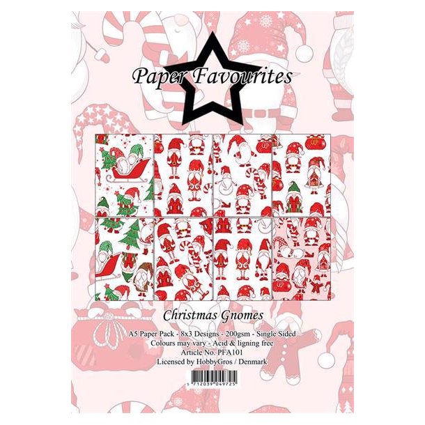 Paper Favourites - Blok A5 - Christmas Gnomes / Julenisser