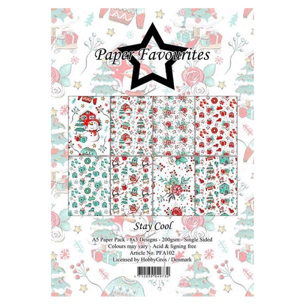 Paper Favourites - Blok A5 -  Stay Cool / Sjov jul