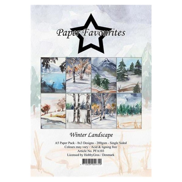 Paper Favourites - Blok A5 -Winter Landscape / Vinter landskaber