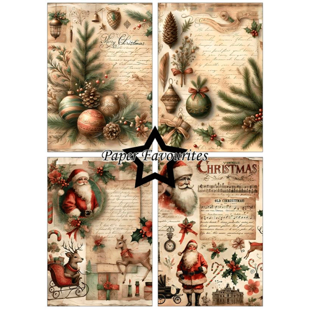Paper Favourites - Blok A5 - Gammeldags Jul