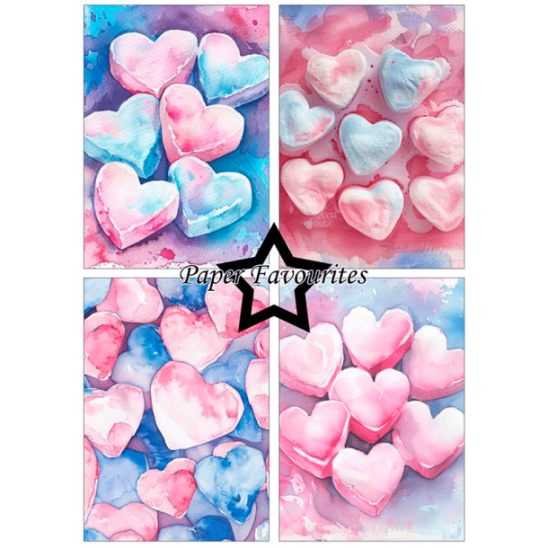 Paper Favourites - Blok A5 - Skumfidushjerter
