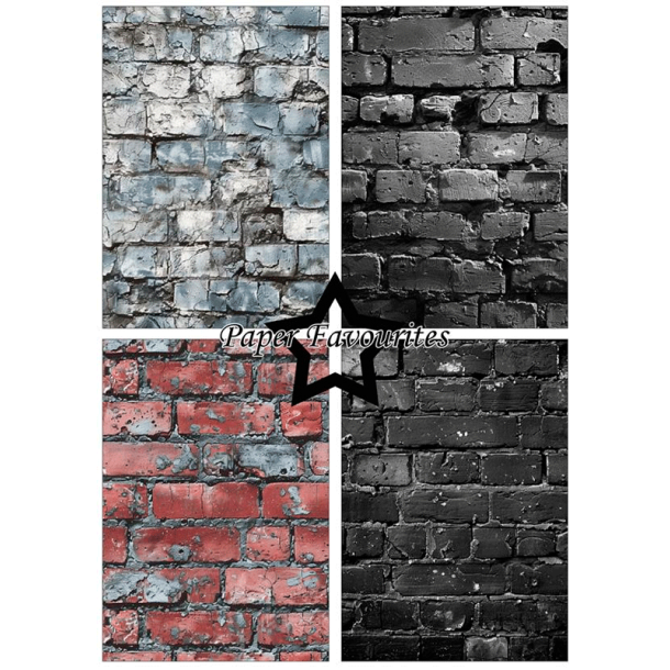 Paper Favourites - Blok A5 - Brick wall