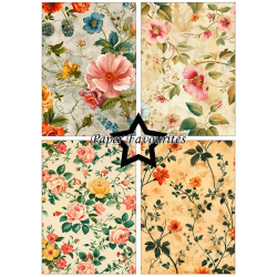 Paper Favourites - Blok A5 - Vintage Flowers / Vintage blomster
