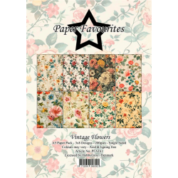 Paper Favourites - Blok A5 - Vintage Flowers / Vintage blomster