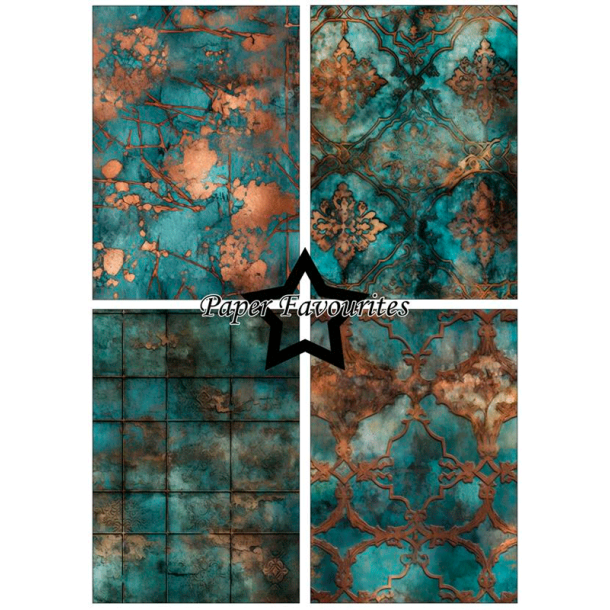 Paper Favourites - Blok A5 - Copper and blue / Kobber og bl