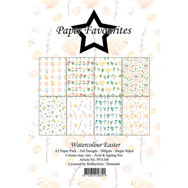 Paper Favourites - Blok A5 - Watercolour Easter / Akvarel Pske