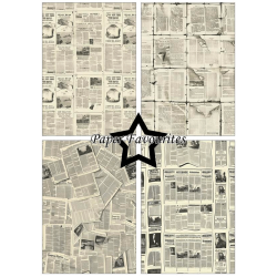 Paper Favourites - Blok A5 - Vintage Newspaper