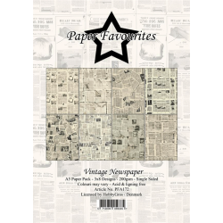 Paper Favourites - Blok A5 - Vintage Newspaper
