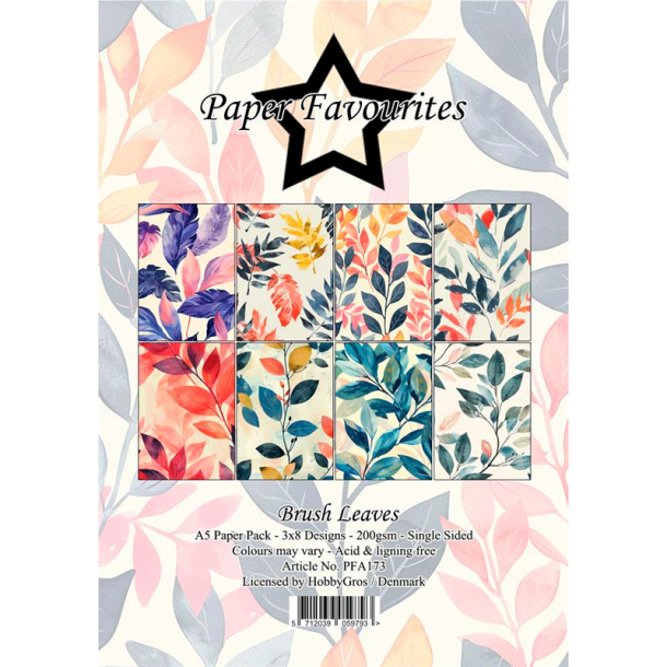 Paper Favourites - Blok A5 - Brush Leaves / Buskblade