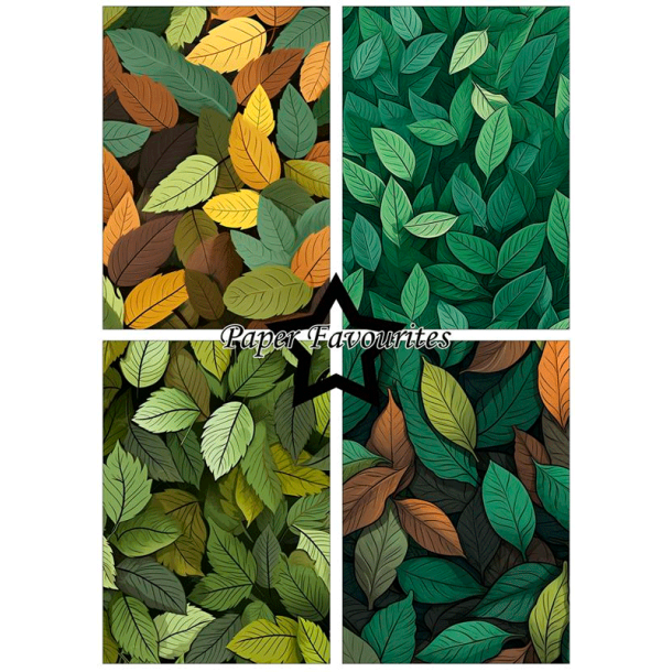 Paper Favourites - Blok A5 - Forest Leaves / Blade i skoven