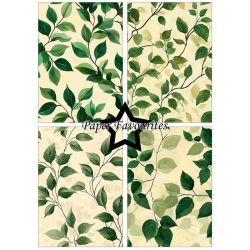 Paper Favourites - Blok A5 - Green Leaves / Grnne blade