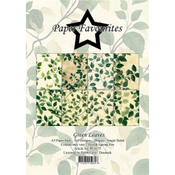 Paper Favourites - Blok A5 - Green Leaves / Grnne blade