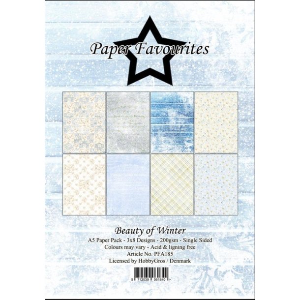 Paper Favourites - Blok A5 - Beauty of Winter / Sknheden af vinter