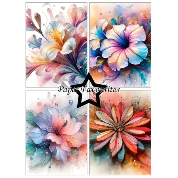 Paper Favourites - Blok A6 - Abstract flowers / Abstrakte blomster