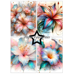 Paper Favourites - Blok A6 - Abstract flowers / Abstrakte blomster