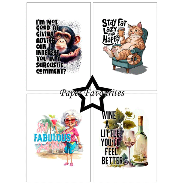 Paper Favourites - Blok A6 - Funny Quotes #1 / Sjove citater #1