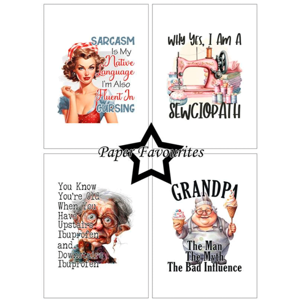 Paper Favourites - Blok A6 - Funny Quotes #2 / Sjove citater #2