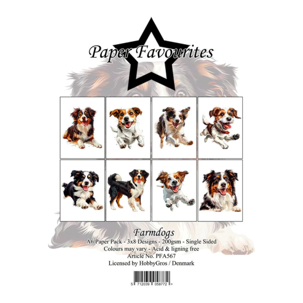 Paper Favourites - Blok A6 - Farmdogs / Grdhunde