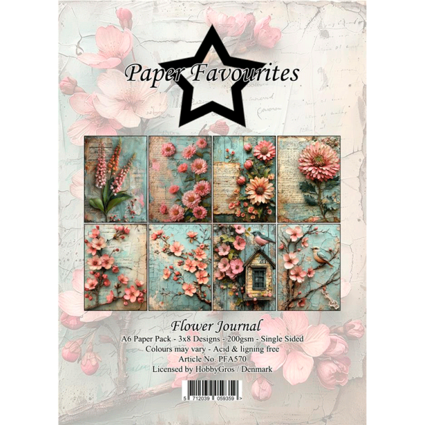 Paper Favourites - Blok A6 - Flower Journal